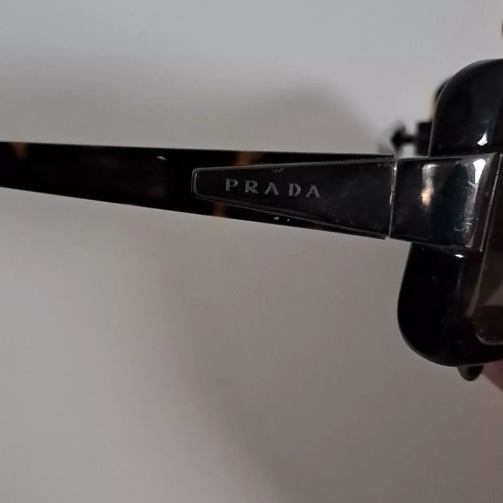 Prada Dark Rectangular Sunglasses With Case - image 5